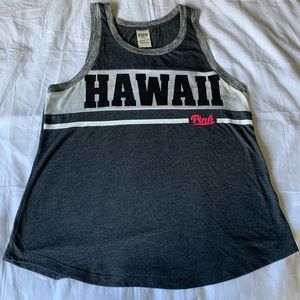 victoria’s secret pink hawaii gray sleeveless tank